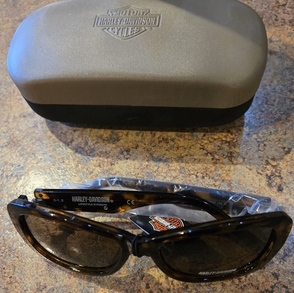HARLEY-DAVIDSON HD 5032S 52E TORTOISE / GOLD DESIGNER SHINY ARMS HOT SUNGLASSES - Picture 7 of 10